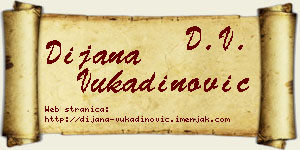 Dijana Vukadinović vizit kartica